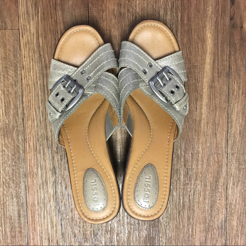 Fossil wedge sandal